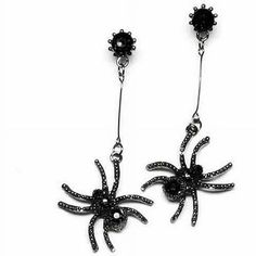 Accessorize any costume or Halloween outfit with these unique sparkling spider earrings. Get ready to scare your friends with these sparkling creepy spiders! Size: One Size.  Color: Multicolor. Spider Earrings, Geode Earrings, Halloween Costume Accessories, Pumpkin Earrings, Costume Earrings, Halloween Earrings, Halloween Jewelry, Pandora Jewelry, Chandelier Earrings