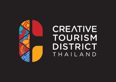 the logo for creative tourism district thailand, which has been designed to look like an abstract map