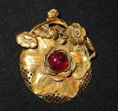 1920s Brooch Art Nouveau Pin 1920s Brass Antique Flower Pin | Etsy Vintage Red Wedding Brooches, Vintage Handmade Brooch For Evening, Handmade Vintage Brooch For Evening, Antique Red Brooch As Gift, Antique Red Brooches As Gift, Antique Red Brooches As A Gift, Vintage Flower Brooch For Evening, Antique Red Brooches For Gift, Handmade Vintage Red Brooches