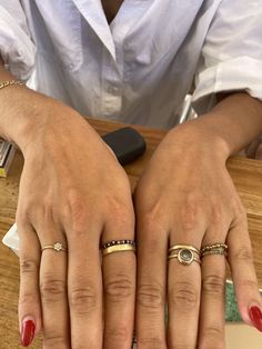 Ring Tour, Ring Stack, Classy Jewelry, Gold Ring Stack, Jewelry Lookbook, Stacked Jewelry