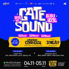 an advertisement for the concert called gate sound