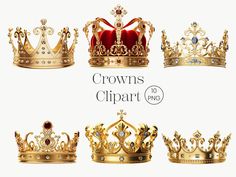 Crown Clipart, Gold Crowns, Royal Crowns, Metal Crown, Kings And Queens, Gold Crown, Crown Royal, Wishes For You, Brother Scan And Cut