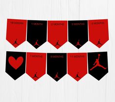 the air jordan valentine's day bunting banner