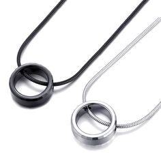 PRICES MAY VARY. Eternity circle pendant in tungsten carbide. Karma ring necklace with elgant snake chain. Good Quality. VICIMA provide good quality jewelry, we focus on each manufacturing process and perform full inspection, including 100% clasp inspection. Avoid disappointment and trouble caused by product defects. Good Choice of Gift-giving. 2PCS ring pendant necklaces(Silver x1 and Black x1), comes with VICIMA branded velvet jewelry pouches(2PCS), perfect gifts for couples, share the necklac Ring On Chain Necklaces, Round Durable Jewelry For Gifts, Karma Ring, Bff Necklace, Gifts For Couples, Necklaces Silver, Jewelry Pouches, Bff Necklaces, Couple Wedding Rings