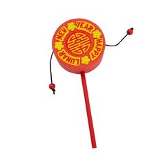 a red and yellow stick with the word new year written on it's side