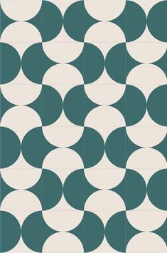 an abstract pattern with circles in teal and white