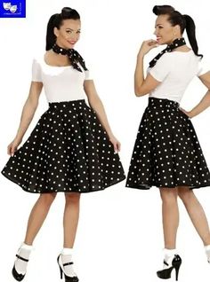 Anos 60 Outfits 60s, 70 Outfits, Rockabilly Looks, 60 Outfits, Pin Up Outfits, Rock Outfit, Hippie Style Clothing, 80s Outfit, 1950s Style