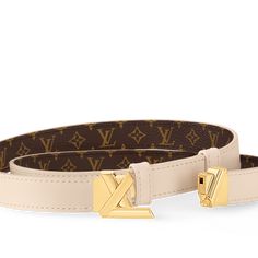 LOUIS VUITTON® - Lv Go-14 20mm Belt - Cream Lv Belts Women, Lv Belt Women, Louis Vuitton Belt Women, Luxury Designer Belt With Logo, Lv Belt Men, Louis Vuitton Gifts, Red Bottom Shoes, Trunk, Trunk Bag