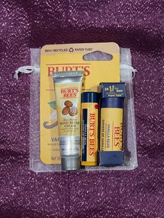 Burt's Bees hand cream and two Vanilla Bean lip balms. Lip shimmer of your choice. Dream Products, Burts Bees Lip Balm, Newburgh Ny, Bee Balm, Pastel Pink Aesthetic, Burt's Bees, Creature Concept Art, Lip Balms, Burts Bees