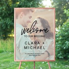 Whimsical Calligraphy Faded Photo Welcome Wedding Poster Editable Template Rustic Typography, Bohemian Chic Wedding, Whimsical Calligraphy, Decoration Engagement, Wedding Ceremony Sign, Bohemian Chic Weddings, Chic Wedding Decor