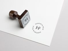 a rubber stamp with the letter h on it