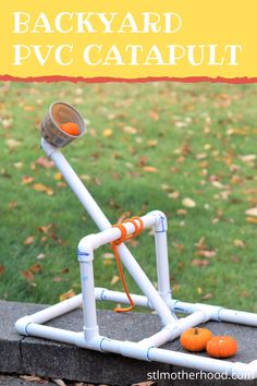 the backyard p vc catapult is made out of pipes