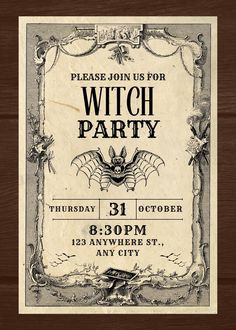 an old fashioned halloween party poster