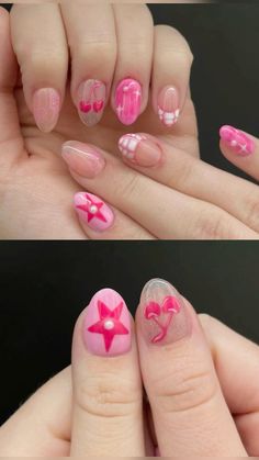 Xs Nails Designs Short, Teen Nails, Boho Nails, Hippie Nails, Cute Simple Nails, Summery Nails, Girly Acrylic Nails, Acrylic Nails Coffin Pink