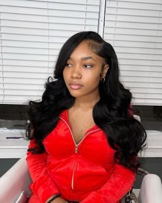 Traditional Side Part Sew In, Side Part Traditional Sew In, Closure Sew In Side Part, Side Part Sew In With Leave Out Curls, Sidepart Sewin, Side Part Closure Sew In, Frontal Sew In, Sew In Hairstyles With Closure, Deep Side Part Sew In