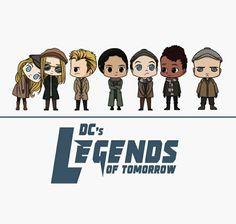 an image of the characters from dc's legends of tomorrow in front of a white background