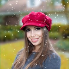 Cheap Winter Newsboy Cap With Short Brim, Cheap Winter Newsboy Cap, Cute Hats For Women, Red Newsboy Hat, Red Adjustable Winter Beret, Red Brimmed Winter Hat, Womens Newsboy Cap, Cabbie Hat, Girls Red