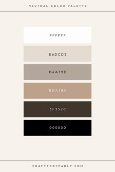 the color palette for neutral colors