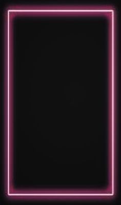 a square neon frame in the middle of a black background with pink light coming from it