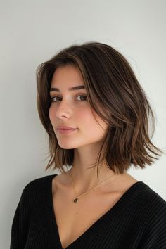 Bob Womens Haircuts, Haircut Medium Length Straight Hair, Women’s Haircuts Short, Michelle Dockery Hair Short, Hair Cuts Short Ideas, One Length Short Haircut, French Lob With Curtain Bangs, Collarbone Length Bob Haircut