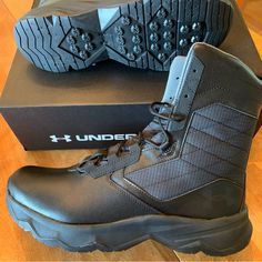 New With Box Under Armour Brand Men’s Stellar G2 Black Tactical Boots Size 14 Will Be Shipped In Ua Box. Black Tactical Boots, Under Armour Shoes, Tactical Boots, Walker Boots, Under Armour Men, Pajama Shirt, Fit N Flare Dress, Rain And Snow Boots, Snow Boots