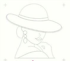 a drawing of a woman wearing a hat with the words, how to draw hats for women