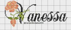 a cross stitch pattern with flowers and the word mom written in black letters on it