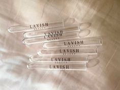 If you're looking to brand your brow & lash brushes, send me your logo and with a little extra processing time I'll have customized tubes made just for you 💕 Great for aftercare bags, resale or advertising giveaways! The details:  * This listing is ONLY for the cost of custom tubes. Select the wands you would like from my shop and ADD this listing to your purchase to get wands and caps. * Select your choice of black or coloured ink. * Minimum order of 50 tubes for logos in black, 150 tubes for coloured logos. * Processing time is 4-5 weeks. * Custom products are final sale. Feel free to message me with any questions!💌 Lash Giveaway Ideas, Waxing Business, Esthetician Room Supplies, Lash Branding, Salon Goals, Brow Tech, Waxing Room, Eyelash Business, Esthetics Room