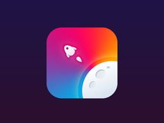 the app icon for an iphone with space shuttles on it's back side