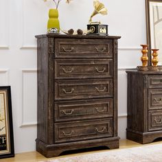 an old chest of drawers in a living room