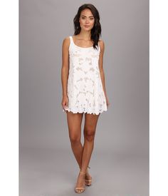 KAS New York Loretta Cutwork Tunic Dress White - 6pm.com Long Top Dress, Womens Tunic Dress, White Dresses For Women, Cut Work, Too Short, Dress White, Tunic Dress, Long Tops, Perfect Dress