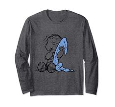 PRICES MAY VARY. Officially Licensed by Peanuts Graphic Artwork: H03544 Lightweight, Classic fit, Double-needle sleeve and bottom hem Linus Blanket, Star Images, Graphic Artwork, Branded T Shirts, Long Sleeve T Shirt, Heather Grey, Peanut, Opera, Top Styles