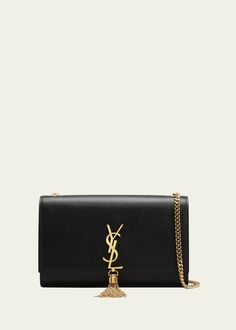 Elegant Evening Wallet On Chain With Logo Plaque, Elegant Wallet On Chain With Logo Plaque, Evening Bags With Logo Charm, Luxury Formal Bags With Logo Charm, Elegant Evening Bag With Logo Charm, Ysl 2023, Ysl Wallet On Chain, Ysl Crossbody, Ysl Wallet