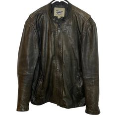 Ace Rivington Black Leather Cafe Racer Jacket Men's Size Large. True To Size. Heavy Weight. Silver Hardware. Zippers On Back Of Sleeves At Cuff. Retail $750. Fast Shipping Fitted Long Sleeve Cafe Racer Leather Jacket, Motorcycling Cafe Racer Leather Jacket With Long Sleeves, Leather Cafe Racer Outerwear With Long Sleeves, Black Leather Cafe Racer Outerwear, Leather Cafe Racer Long Sleeve Jacket, Cafe Racer Jacket, Cafe Racer, Black Silver, Mens Jackets