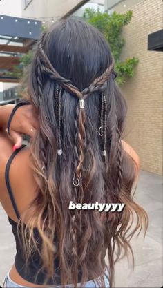 Fairy Cosplay Hairstyles, Boho Festival Hairstyles, Dragon Braid Hairstyles Half Up Half Down, Mystical Hairstyles, Hair With Jewels, Fire Queen, Pirate Hair, Nurse Hairstyles, Rave Hair