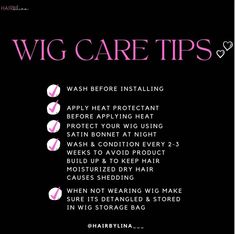 After being glammed up with the new wigits important we also learn how to care for the wigFollow for more wig hair tips and videos on how to install such wigswigs wigstyling beautytips beauty hacks hair hairideas hairtutorials Wig Station Ideas, Hair Business Marketing Ideas, Wig Name Ideas, Hair Business Slogans, Hair Business Post Ideas, Wig Quotes For Business, Content Ideas For Wig Business, Wig Install Tips