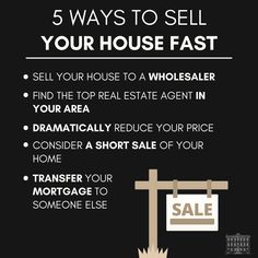 a house for sale with the words 5 ways to sell your house fast