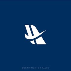 the logo for christian torrallo is shown on a dark blue background with white letters