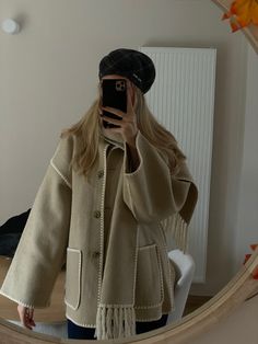 Short Tranche Coat Outfit, Toteme Scarf Coat, Toteme Coat Outfit, Toteme Scarf Jacket, Toteme Coat, Wrap Coat Outfit, Australian Winter Fashion, Aesthetic Overalls Outfit, California Outfits