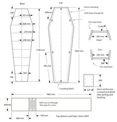 an image of the front and back side of a sewing pattern, with measurements for each piece