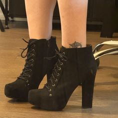 Lug Sole Strappy Platform Chunky Heel Black Heel Boots, Platform Heels Chunky, Platform Heel, Chunky Platform