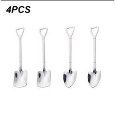 four different types of shovels and forks on a white background with the words 4 pcs