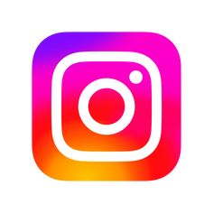 the instagram logo is shown in purple and pink colors, with a white background