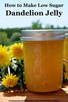 how to make low sugar dandelion jelly