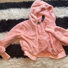 Hooded Cropped Fluffy Jacket By Club Exx (Dolls Kill). Cute Star Shaped Zipper. Never Worn, Tag Attached. Size Medium. Pastel Pink. Rave Clubbing Pink Hooded Fleece Jacket For Spring, Cropped Fluffy Jacket, Pink Fluffy Jacket, Cropped Pink, Fluffy Jacket, Cute Star, Cute Stars, Pink Jacket, Star Shape