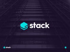 the stack logo is shown on top of an industrial building with metal grates in front of it