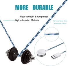 an image of a pair of dumbbells with cable attached to it and instructions on how to use them