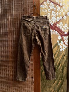 Nice condition, no flaws. MEASUREMENTS WAIST 40cm INSEAM 72cm FULL LENGTH 100cm LEG OPENING 16.5cm Corduroy Brown Pants, Pantalon Carhartt, Brown Pants, Carhartt Wip, Mens Trousers, Festival Season, Mens Pants, Favorite Outfit, Ukraine