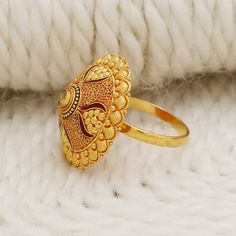 Buy 22k Solid Yellow Gold Handmade Indian Ring Jewelry, Gift, Real Gold, Handcrafted Gold Ring, All Size US Online in India - Etsy Gold Temple Jewelry Rings For Festive Season, Festive Gold Temple Jewelry Rings, Traditional Oval Rings With Intricate Design, Gold Temple Jewelry Rings For Diwali, Traditional 22k Gold Filigree Ring With Intricate Design, Temple Jewelry Rings With Intricate Design For Ceremonial Occasions, Elegant Toe Ring For Puja, Traditional Oval Filigree Wedding Ring, 22k Gold Temple Jewelry Rings For Anniversary