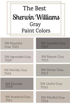 the best sherwin williams gray paint colors